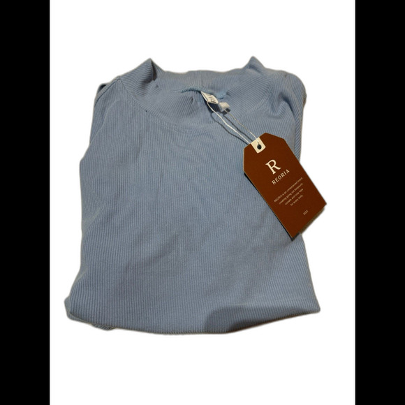 REORIA Women's Casual Mock Turtleneck Short Sleeve Ribbed Bodysuit size L - Picture 9 of 9